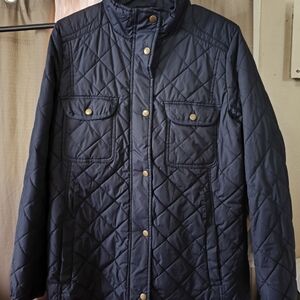 GAP Women's Quilted Navy Puffer Jacket